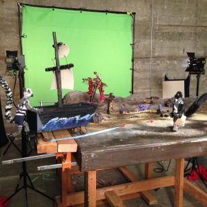 A picture of the stop motion set