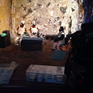 Lemur puppets on set